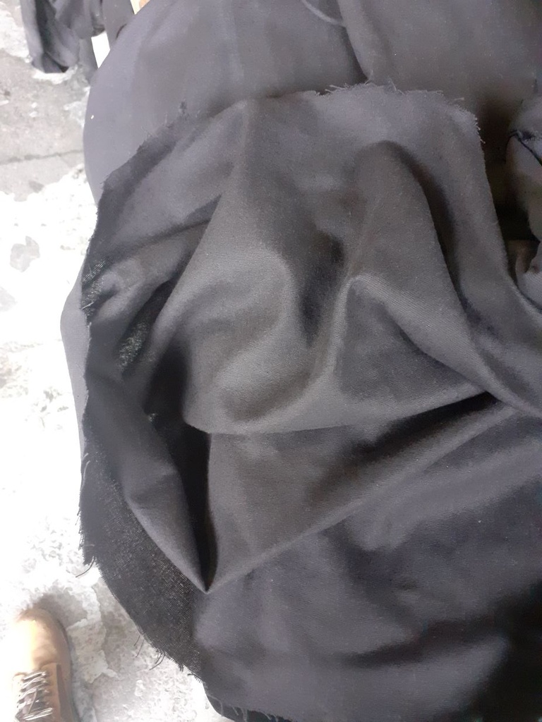 Tissus coton ignifugé noir